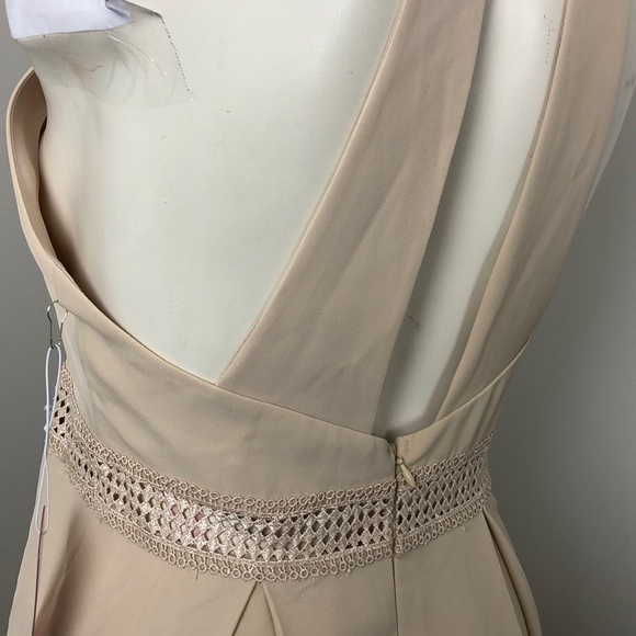 Forever21 Beige Halter Open Back Mini Romper Size S - Picture 9 of 12